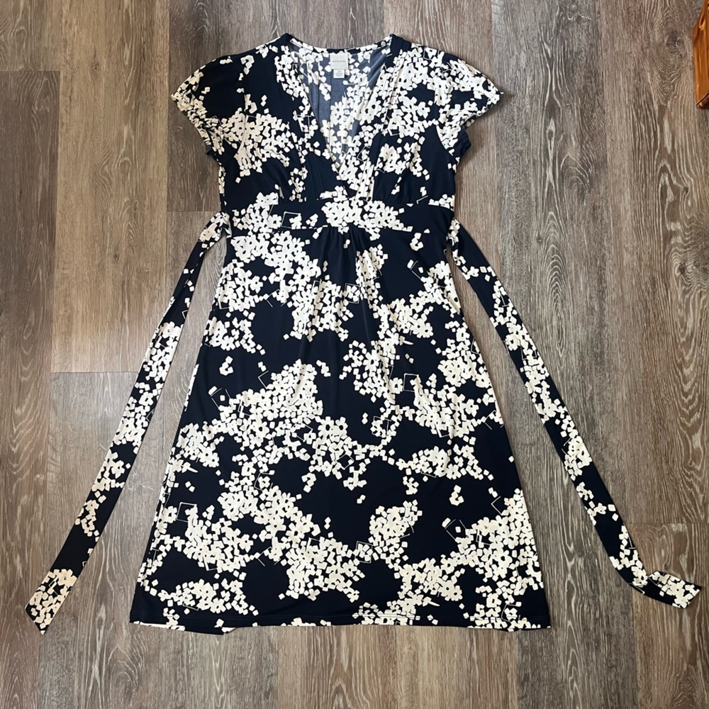 Dress. Summer. Wedding. Merona Navy and White flowers.